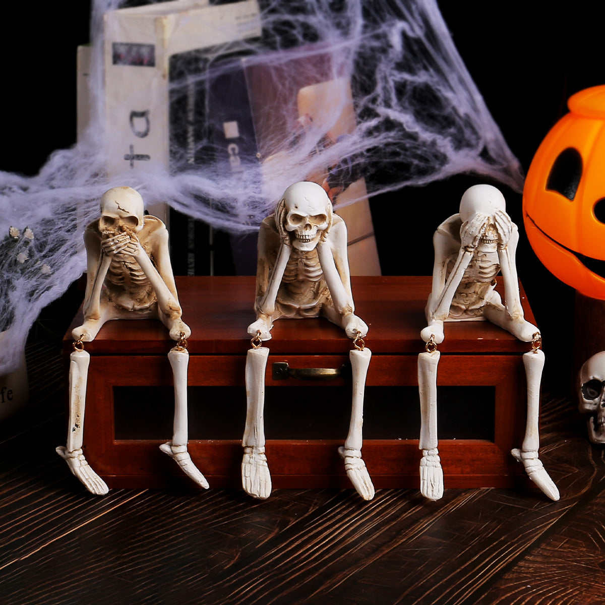 Halloween Skull Resin Decoration