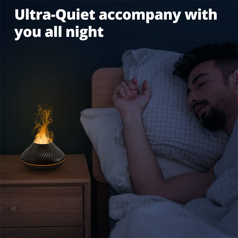 Volcanic Flame Aroma Diffuser with LED Light