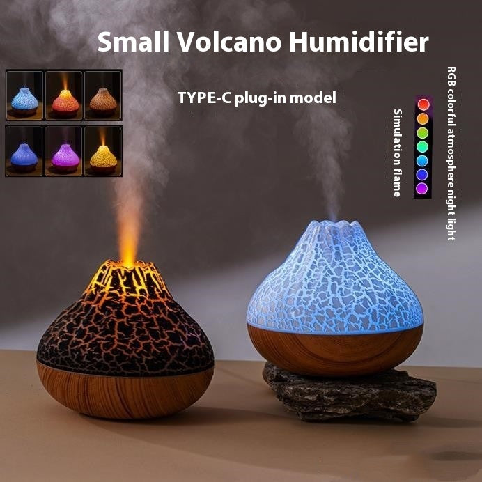 Volcano Humidifier Seven-color Ambience Light