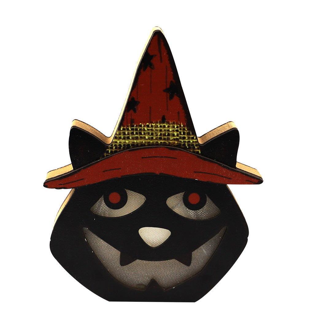 Creative Halloween Wooden Pumpkin