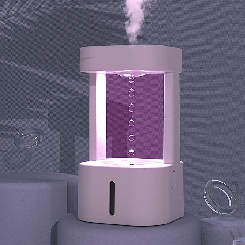 Creative Anti-gravity Water Drop Humidifier With 580ML Water Tank