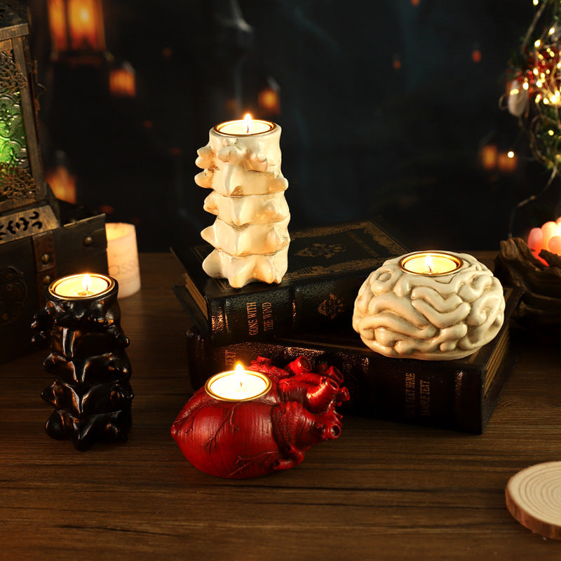 Halloween Heart Candlestick Decoration