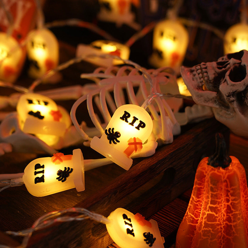 PVC Soft Material Halloween Lighting Chain Pumpkin Ghost Bat
