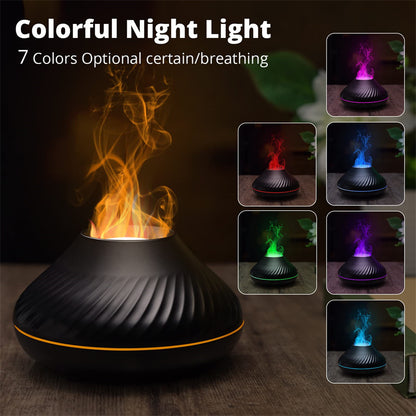 Volcanic Flame Aroma Diffuser with LED Light