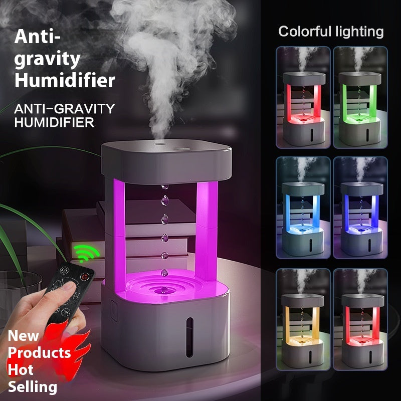 Creative Anti-gravity Water Drop Humidifier With 580ML Water Tank