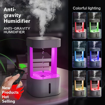 Creative Anti-gravity Water Drop Humidifier With 580ML Water Tank
