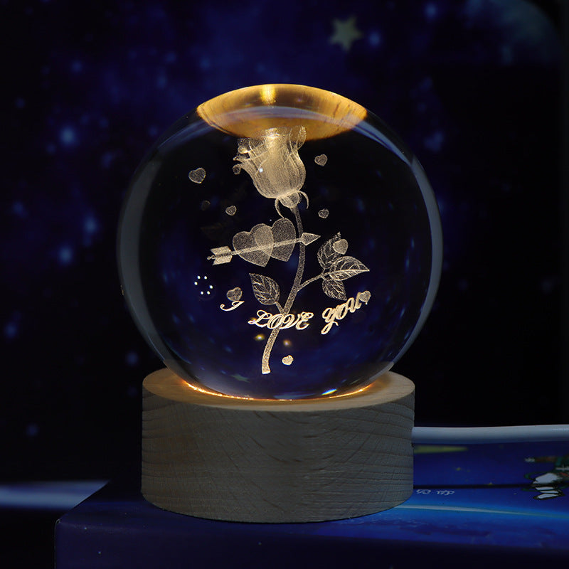Luminous Starry Sky And Planets Moon light