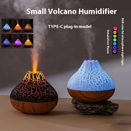 Volcano Humidifier Seven-color Ambience Light