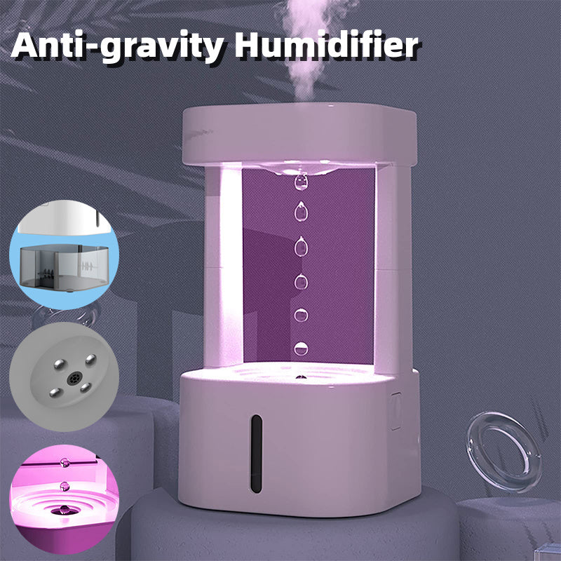 Creative Anti-gravity Water Drop Humidifier With 580ML Water Tank