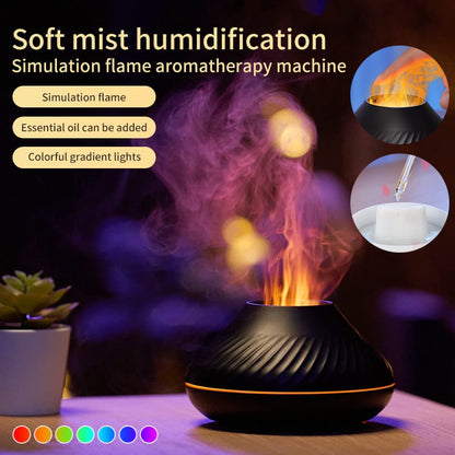 Volcanic Flame Aroma Diffuser with LED Light