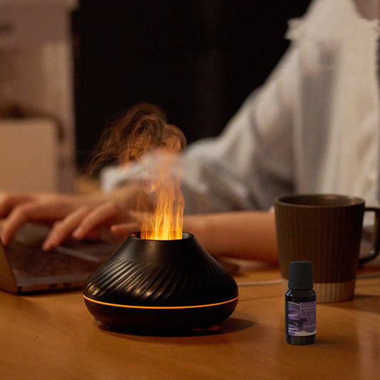 Volcanic Flame Aroma Diffuser with LED Light