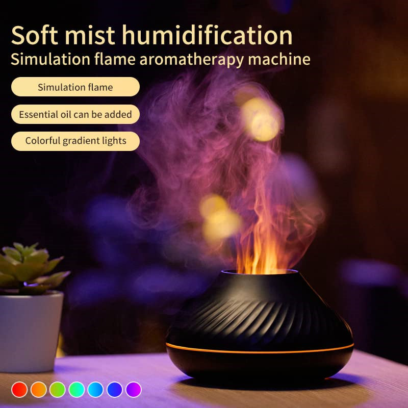 Volcanic Flame Aroma Diffuser with LED Light