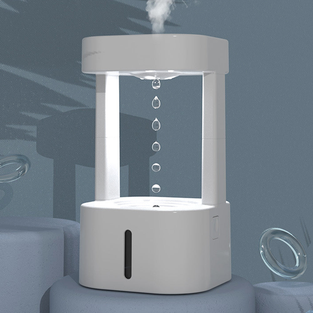 Creative Anti-gravity Water Drop Humidifier With 580ML Water Tank
