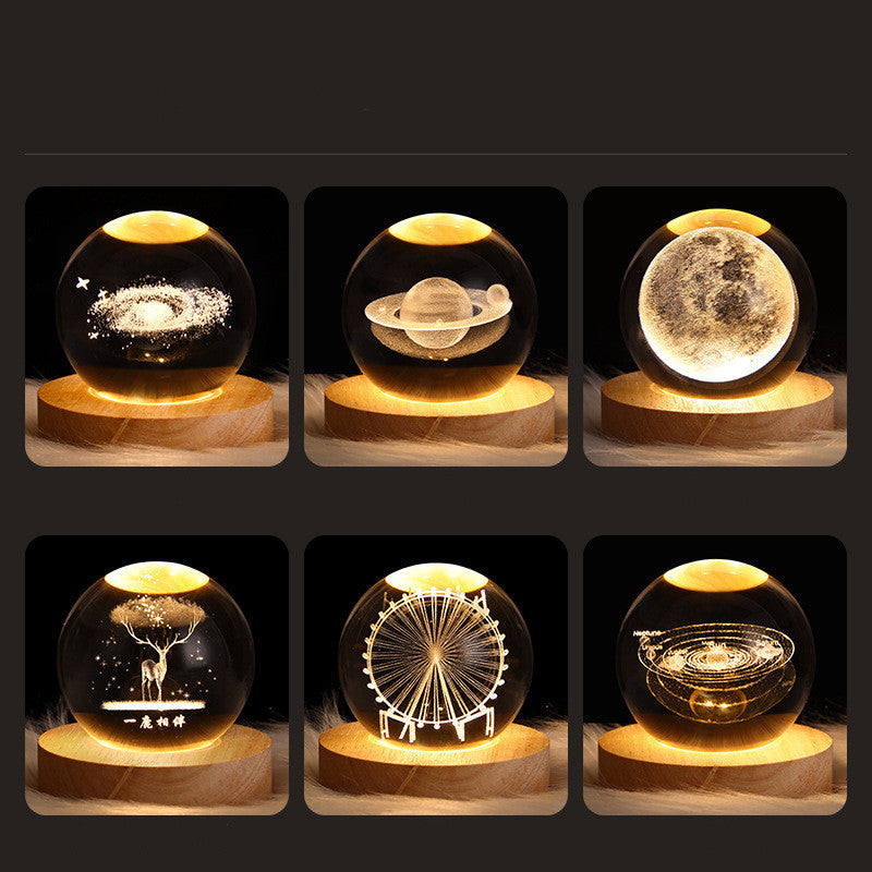 Luminous Starry Sky And Planets Moon light