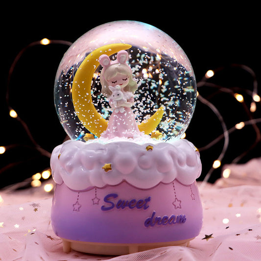 Moon Princess Crystal Ball Music Box