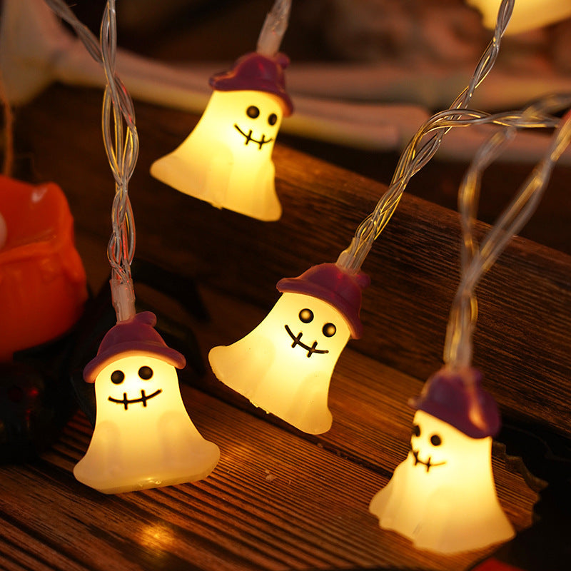 PVC Soft Material Halloween Lighting Chain Pumpkin Ghost Bat