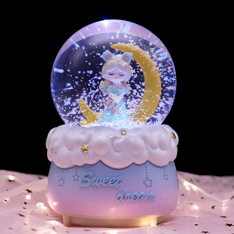 Moon Princess Crystal Ball Music Box
