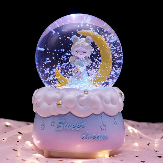 Moon Princess Crystal Ball Music Box