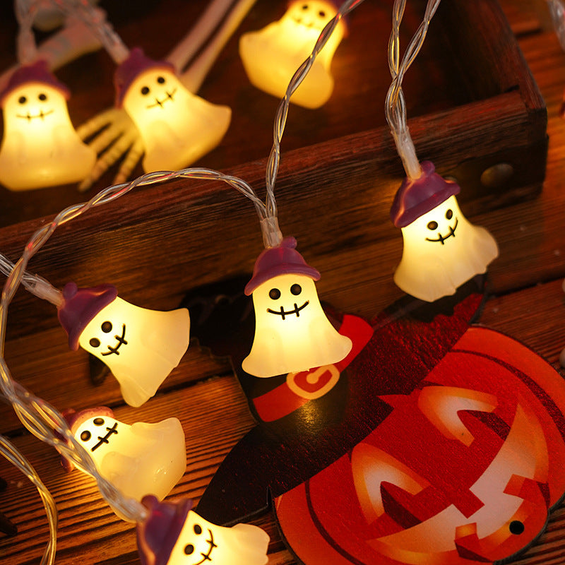 PVC Soft Material Halloween Lighting Chain Pumpkin Ghost Bat