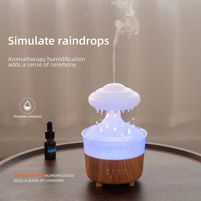 Rain Cloud Humidifier With Raining Water Drop Sound
